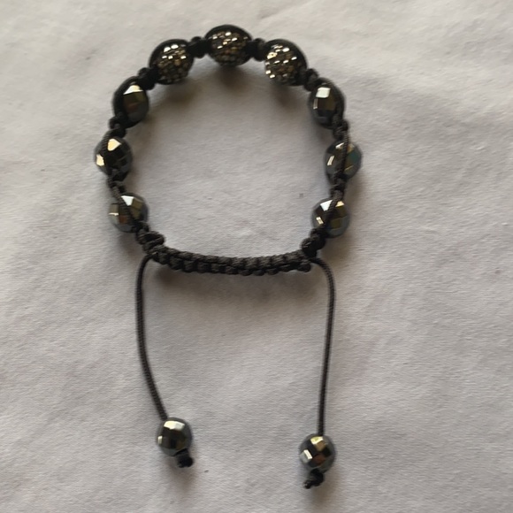Express Black & Hematite Bead and Rope Bracelet - Picture 3 of 3